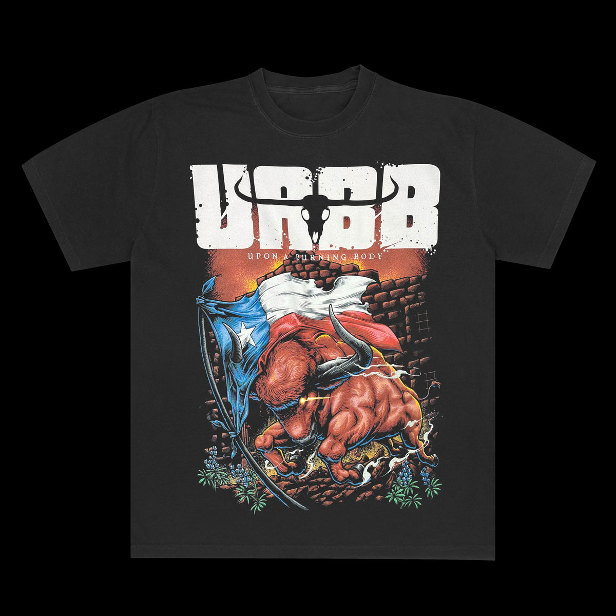 Upon A Burning Body - Bull Flag Tee