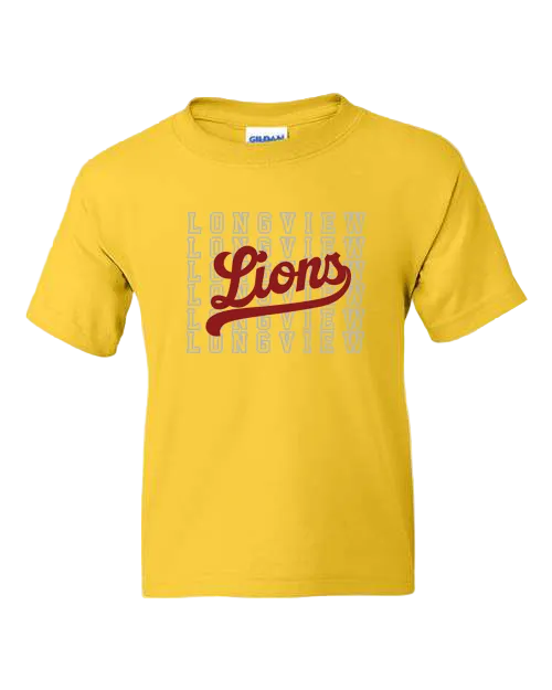 Longview Elementary Yellow Script Tee (Youth only)
